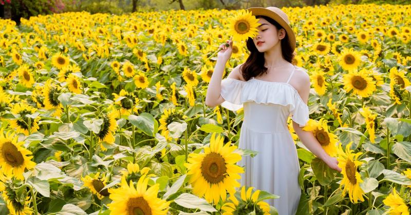 Rủ nhau "sống ảo" với vườn hoa hướng dương rộng 10.000 mét vuông ở Hà Nội | Báo Dân trí